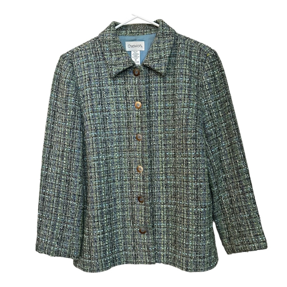 Chadwick's Blazer colorful Acrylic formal womens size 12